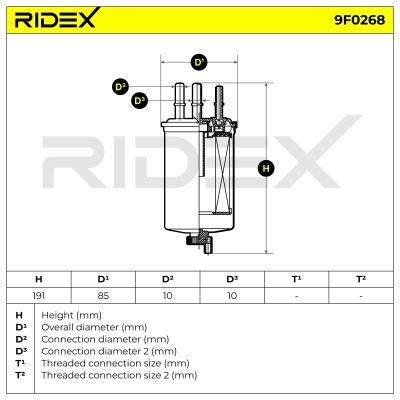 Kraftstofffilter RIDEX 9F0268 9F0268 - foto 6