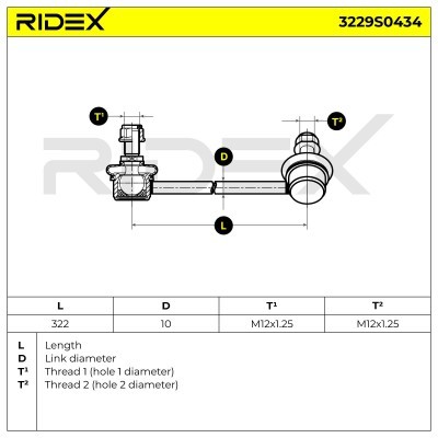 Stabilisator Stange RIDEX 3229S0434 3229S0434 - foto 4