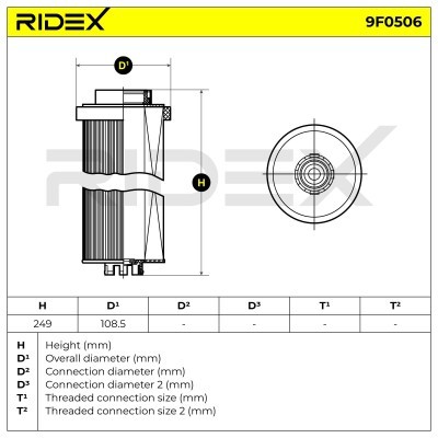 Kraftstofffilter RIDEX 9F0506 9F0506 - foto 6