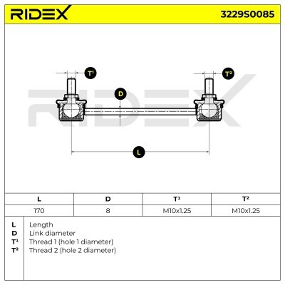 Stabilisator Stange RIDEX 3229S0085 3229S0085 - foto 2