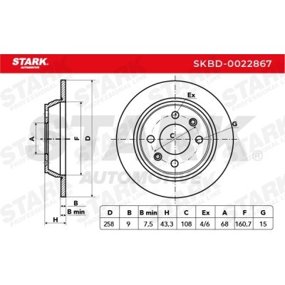 Bremsscheibe Stark SKBD-0022867 SKBD-0022867 - foto 3