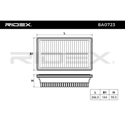 Luftfilter RIDEX 8A0723 8A0723 - foto 6