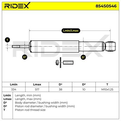 Stoßdämpfer RIDEX 854S0546 854S0546 - foto 4
