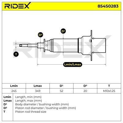 Stoßdämpfer RIDEX 854S0283 854S0283 - foto 6