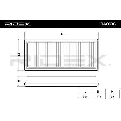 Luftfilter RIDEX 8A0186 8A0186 - foto 4