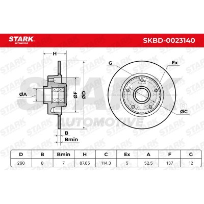 Bremsscheibe Stark SKBD-0023140 SKBD-0023140 - foto 3
