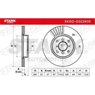 Bremsscheibe Stark SKBD-0022905 SKBD-0022905 - foto 3