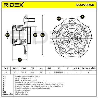 Radlager RIDEX 654W0940 654W0940 - foto 6