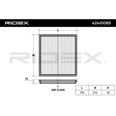 Filter, Innenraumluft RIDEX 424I0089 424I0089 - foto 3