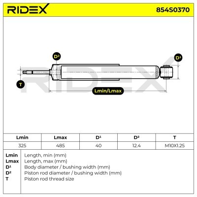 Stoßdämpfer RIDEX 854S0370 854S0370 - foto 4