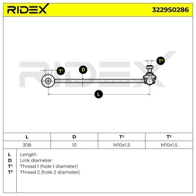 Stabilisator Stange RIDEX 3229S0286 3229S0286 - foto 5