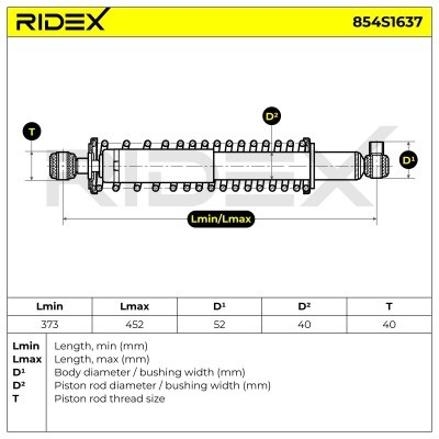 Stoßdämpfer RIDEX 854S1637 854S1637 - foto 7