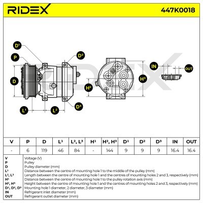 Kompressor, Klimaanlage CHEVROLET CRUZE 447K0018 - foto 9