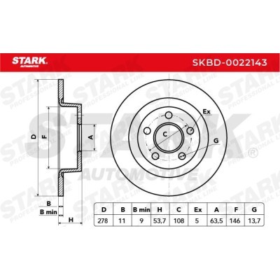 Bremsscheibe Stark SKBD-0022143 SKBD-0022143 - foto 4
