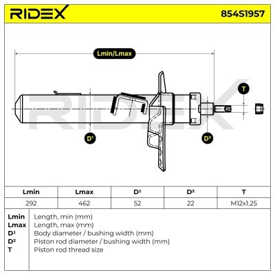 Stoßdämpfer RIDEX 854S1957 854S1957 - foto 7