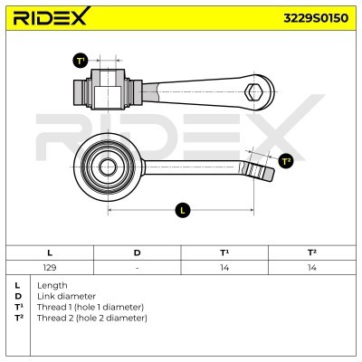 Stabilisator Stange RIDEX 3229S0150 3229S0150 - foto 5