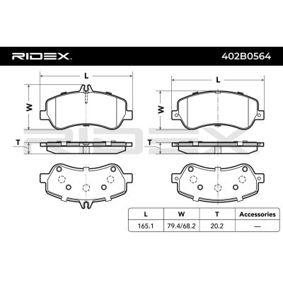 Bremsbeläge Satz RIDEX 402B0564 402B0564 - foto 7