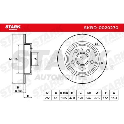 Bremsscheibe Stark SKBD-0020270 SKBD-0020270 - foto 5