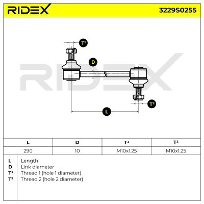 Stabilisator Stange RIDEX 3229S0255 3229S0255 - foto 8