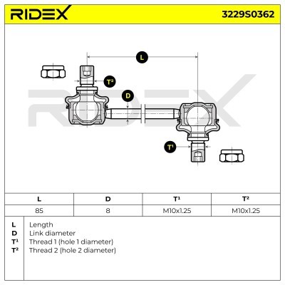 Stabilisator Stange RIDEX 3229S0362 3229S0362 - foto 6