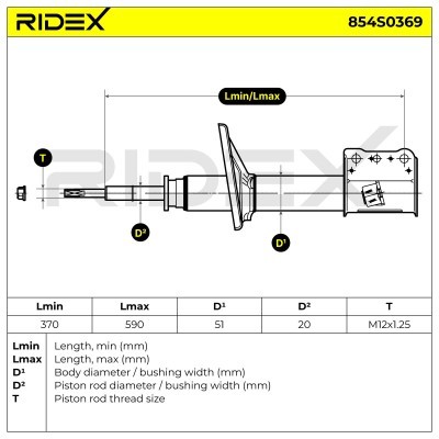 Stoßdämpfer RIDEX 854S0369 854S0369 - foto 6