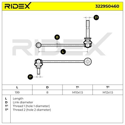 Stabilisator Stange RIDEX 3229S0460 3229S0460 - foto 5