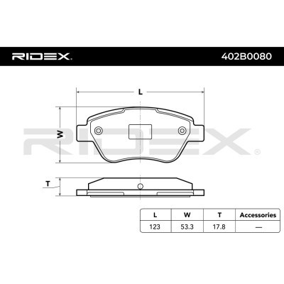 Bremsbeläge Satz RIDEX 402B0080 402B0080 - foto 3