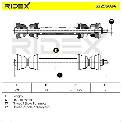 Stabilisator Stange RIDEX 3229S0241 3229S0241 - foto 5