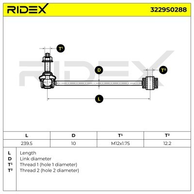 Stabilisator Stange RIDEX 3229S0288 3229S0288 - foto 5