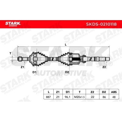 Antriebswelle Stark SKDS-0210118 SKDS-0210118 - foto 8