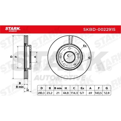 Bremsscheibe Stark SKBD-0022915 SKBD-0022915 - foto 7