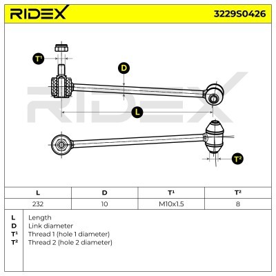 Stabilisator Stange RIDEX 3229S0426 3229S0426 - foto 7