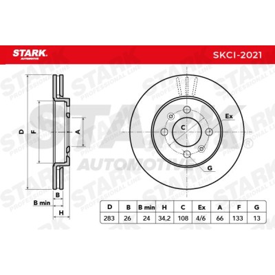 Bremsscheibe Stark SKCI-2021 SKCI-2021 - foto 8