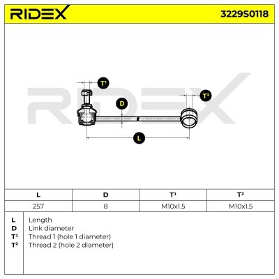Stabilisator Stange RIDEX 3229S0118 3229S0118 - foto 8