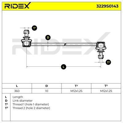 Stabilisator Stange RIDEX 3229S0143 3229S0143 - foto 8