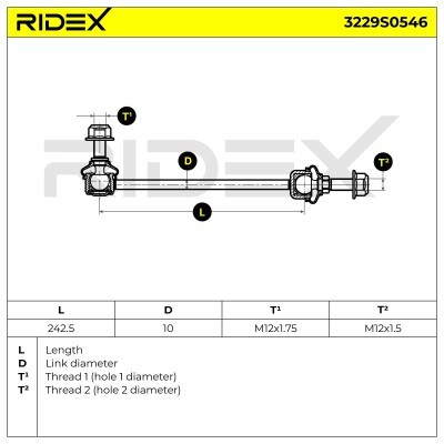Stabilisator Stange RIDEX 3229S0546 3229S0546 - foto 6