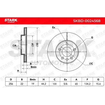 Bremsscheibe Stark SKBD-0024568 SKBD-0024568 - foto 5