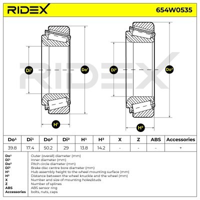 Radlager RIDEX 654W0535 654W0535 - foto 4