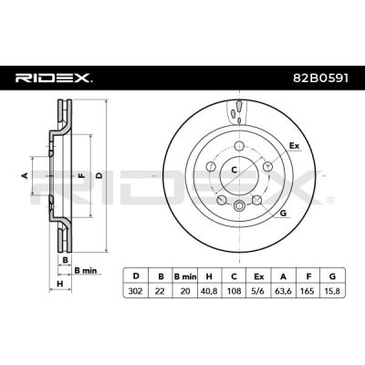 Bremsscheibe RIDEX 82B0591 82B0591 - foto 3
