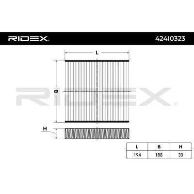 Filter, Innenraumluft RIDEX 424I0323 424I0323 - foto 4