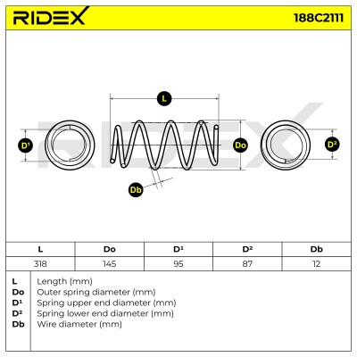 Fahrwerksfeder RIDEX 188C2111 188C2111 - foto 5