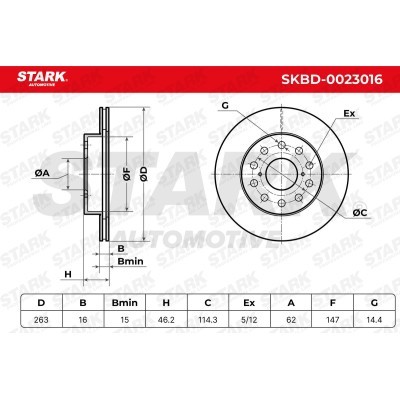 Bremsscheibe Stark SKBD-0023016 SKBD-0023016 - foto 6