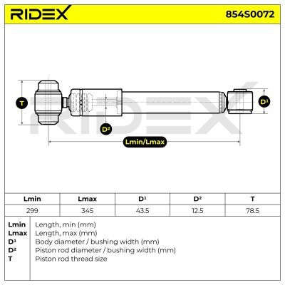 Stoßdämpfer RIDEX 854S0072 854S0072 - foto 3