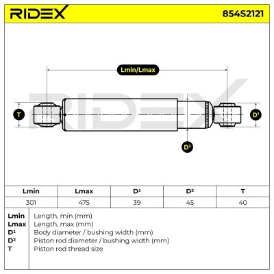 Stoßdämpfer RIDEX 854S2121 854S2121 - foto 6