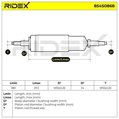 Stoßdämpfer RIDEX 854S0868 854S0868 - foto 7