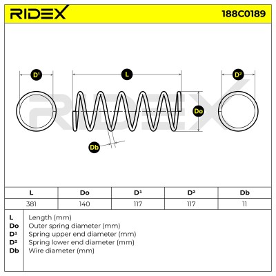 Fahrwerksfeder RIDEX 188C0189 188C0189 - foto 5