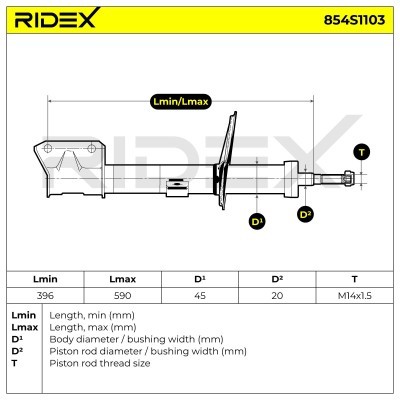 Stoßdämpfer RIDEX 854S1103 854S1103 - foto 7
