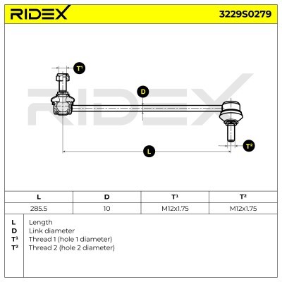 Stabilisator Stange RIDEX 3229S0279 3229S0279 - foto 6
