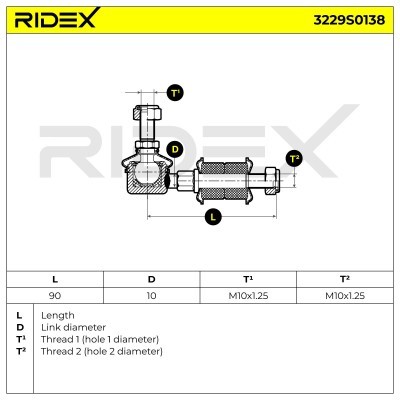 Stabilisator Stange RIDEX 3229S0138 3229S0138 - foto 6