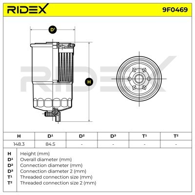 Kraftstofffilter RIDEX 9F0469 9F0469 - foto 6